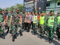 Dandim Surabaya Utara Dampingi Danrem 084/Bhasakara Jaya Lakukan Pengecekan Personel dan Materiil saat Apel Gelar Pengamanan VVIP
