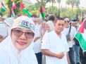 Ratusan Ribu Jiwa dalam Aksi Super Damai Palestina di Depan Grahadi Surabaya