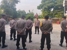 Jaga Kondusifitas Natal dan Tahun Baru, Polsek Gayam Gelar Apel Pengamanan