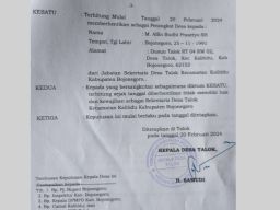 Kades Talok Pecat Sekdesnya dengan Tidak Hormat