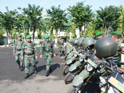 Kepala Staf Korem 084/Bhaskara Jaya Pimpin Apel Gelar Pasukan Antisipasi Pengamanan Pemilu 2024