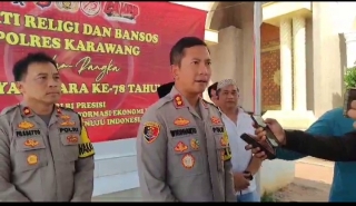 Menyambut Hari Bhayangkara Ke 78 Polres Karawang Mengadakan Religi Bakti Sosial Pasca Idul Adha