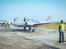 Persiapan Alih Bina, Skuadron Udara 200 WU2 Lepas Keberangkatan Dua Pesud G-58 Baron ke Tanjungpinang