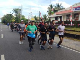 Songsong Pasifik Run 0708, Komandan Wing Udara 3 Ajak Prajurit Penerbal Biak Lari 10 K