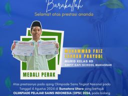 Siswa SMPIT Darul Fikri Dapat Prestasi Membanggakan di Olimpiade Sains Tingkat Nasional