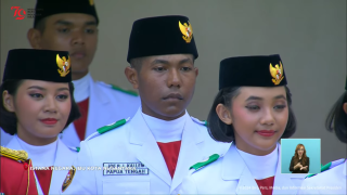 Siswa SMAN 17 Surabaya, Pasukan Penurunan Bendera HUT RI Ke-79 di IKN