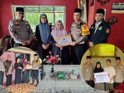 Alumni Akpol 1998 Beri Santunan ke Keluarga Polisi Gugur di Way Kanan