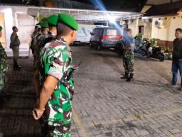 Koramil 0830/03 Gelar Patroli Gabungan Tiga Pilar Kecamatan Pabean Antisipasi May Day