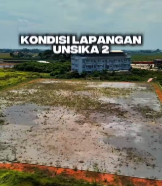 Pembangunan Lapangan Sepak Bola Unsika Dua Diduga Mangkrak, Rektor Unsika Harus Tegas