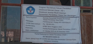 Revitalisasi SDN Kiara Tiga Diduga Ada Kongkalikong Dengan Material Penyedia