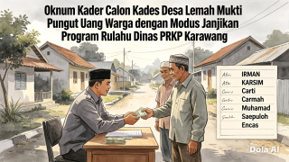 Diduga Kader Calon Kades Lemah Mukti Pungut Uang Warga 2 Higga 3 juta, Janjikan Program Rulahu Dinas PRKP Karawang
