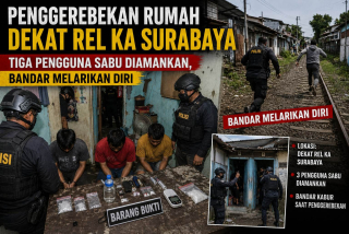Polisi Grebek Pesta Sabu di Donorejo Surabaya, Oknum Wartawan Ikut Diciduk