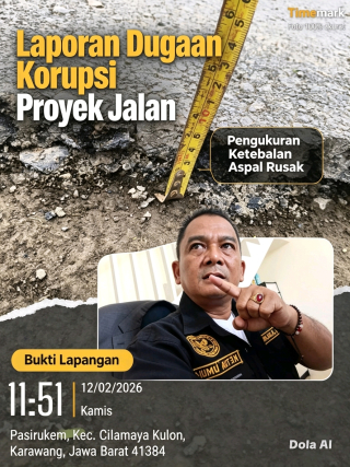 Diduga Bermasalah, Proyek Jalan Pasirukem–Langensari Dilaporkan ke Kejari Karawang