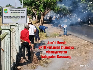 Jumat Bersih Jadi Rutinitas, UPTD Pertanian Cilamaya Wetan Terus Benahi Pelayanan
