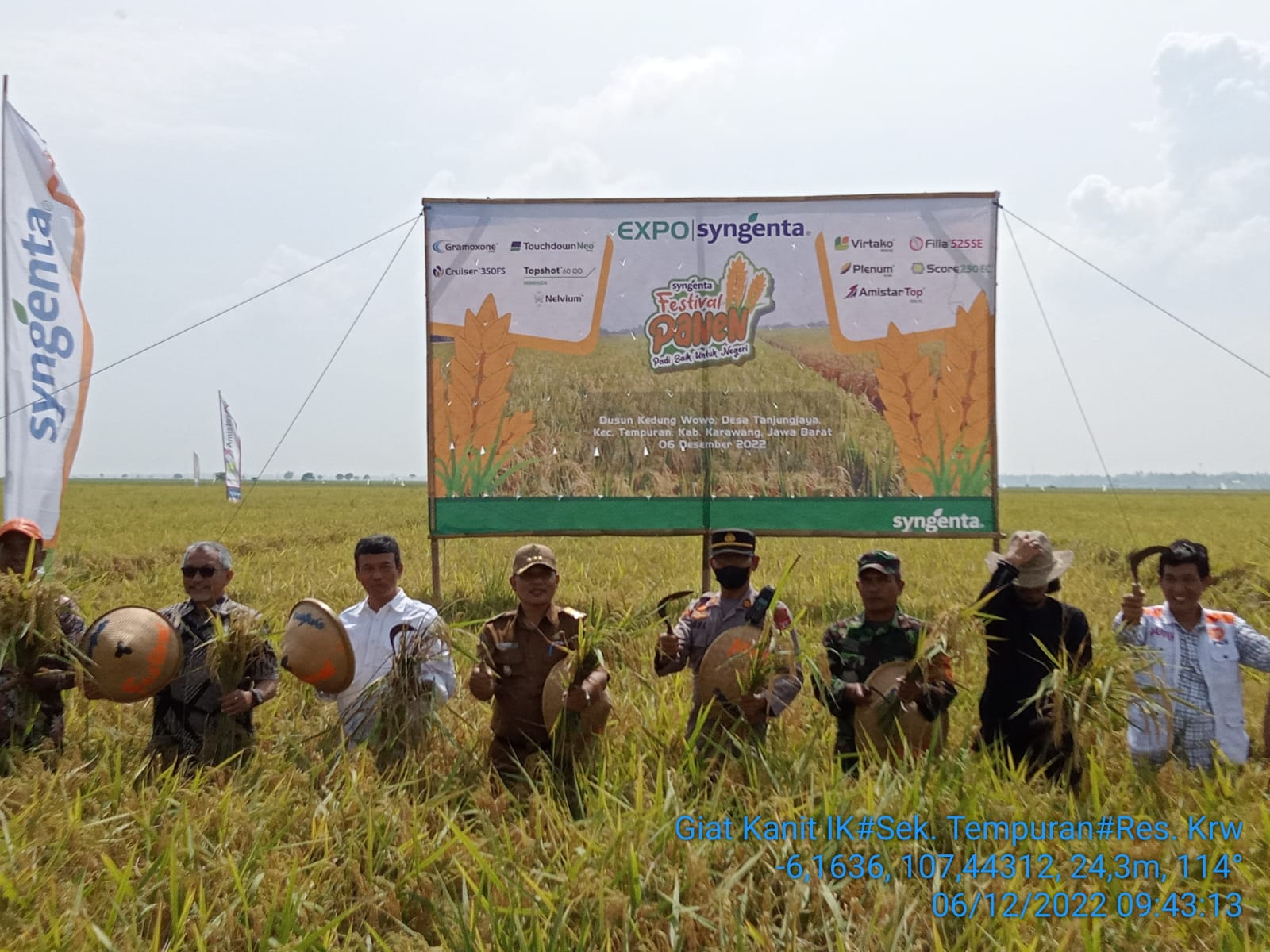 Kapolsek Tempuran Polres Karawang menghadiri giat Expo Festival Panen dari PT. Syngenta Indonesia yang dihadiri oleh Presiden Partai PKS H. Ahmad Syaekhu Anggot