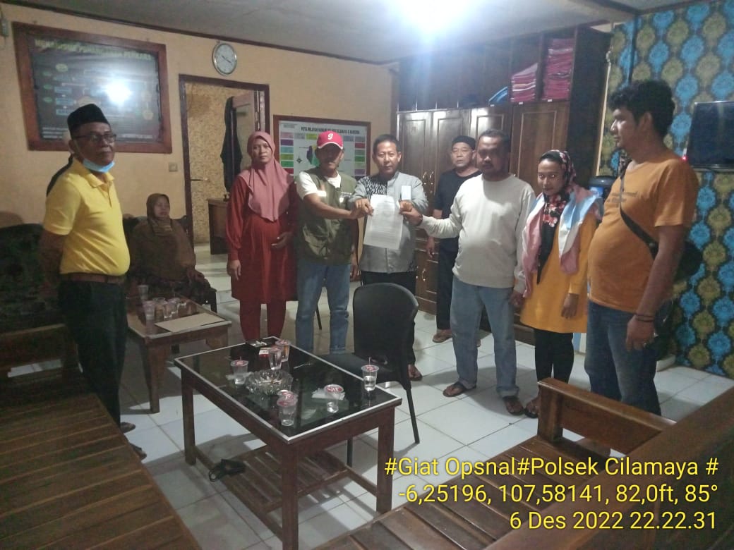 Piket Reskrim Menerima Dumas Lapor Pa Kapolsek Polsek Cilamaya Polres Karawang  Terkait Pengaduan Perbuatan Tidak Menyenangkan