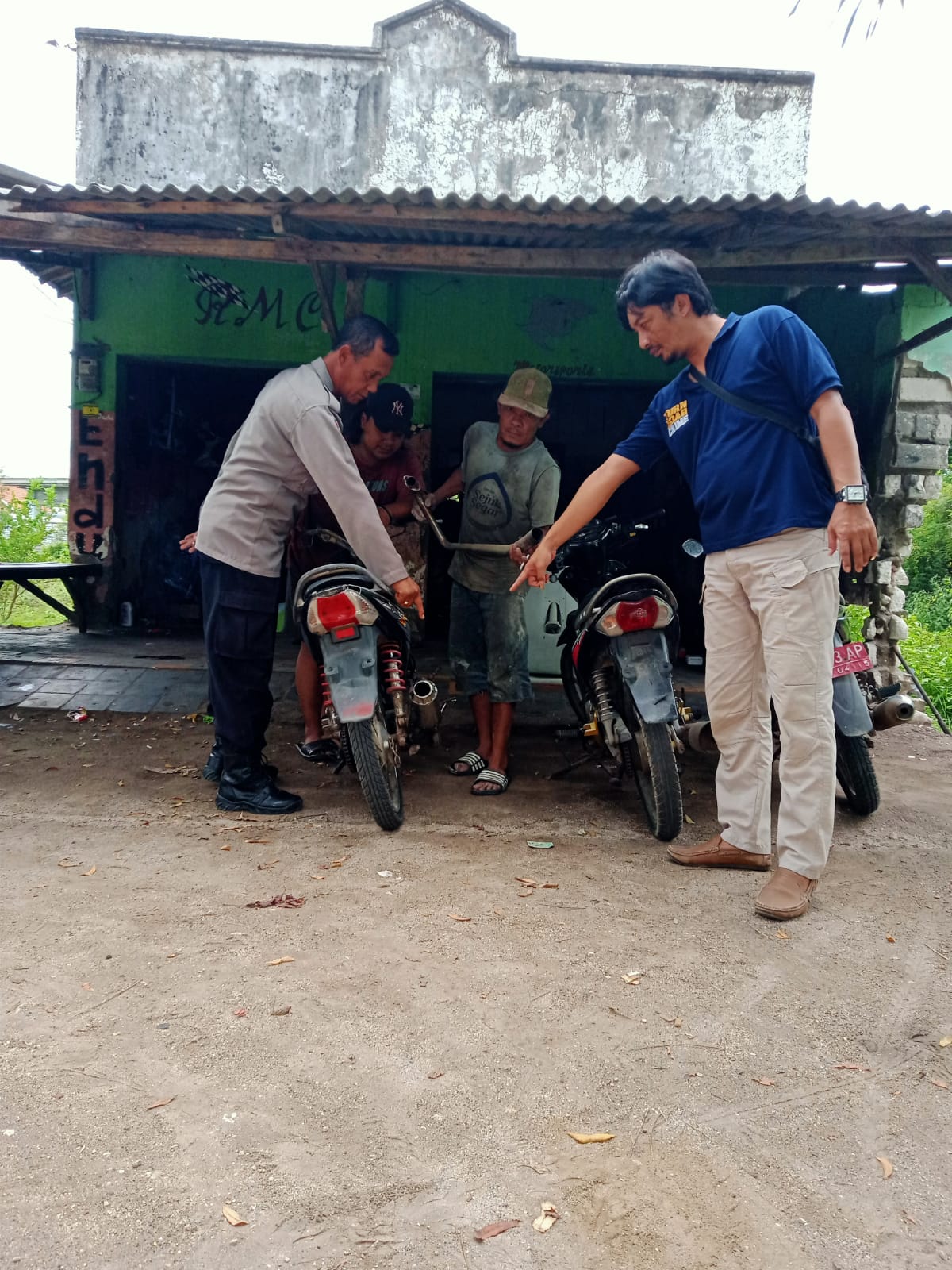 Jelang Nataru, Polsek Ujungpangkah Larang Pemakaian Knalpot Brong