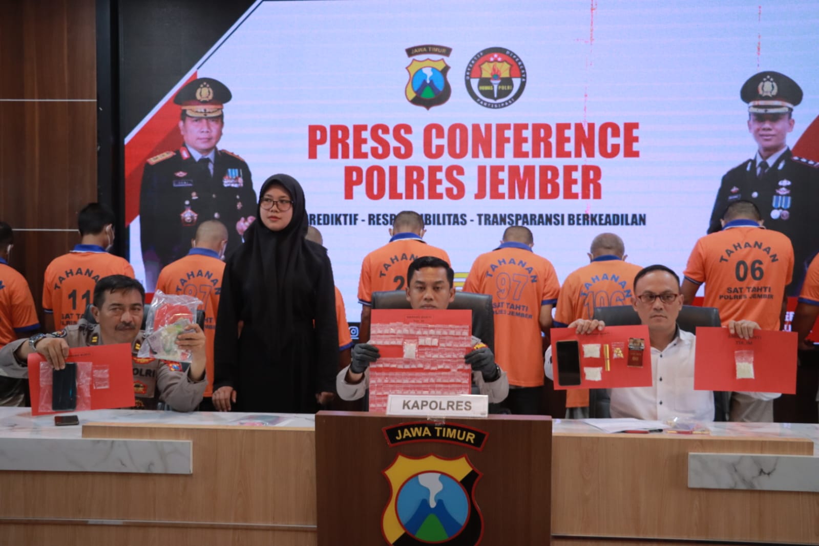 Awal Tahun 2023, Polres Jember Berhasil Amankan 10 Tersangka Pengedar Narkoba