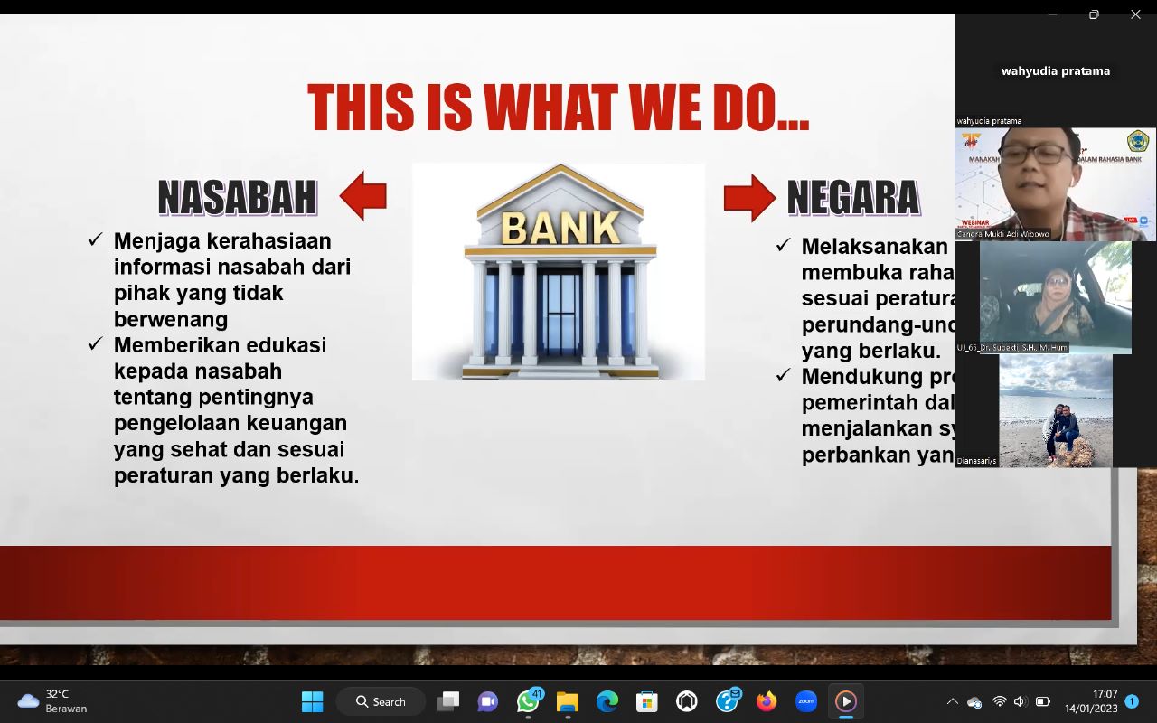 MIH Unitomo Ungkap Rahasia Bank, Publik atau Privat