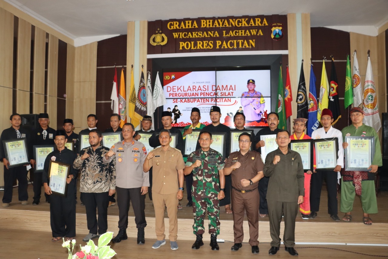 13 Perguruan Pencak Silat di Kabupaten Pacitan, Ikuti Deklarasi Damai