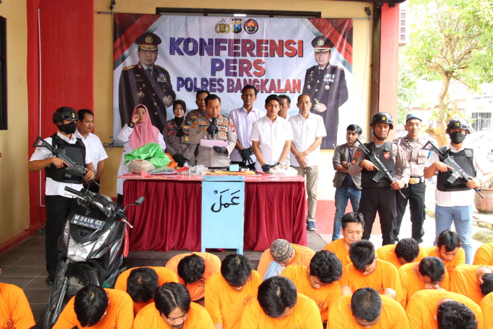Catatan Terindah Diawal tahun 2023, Polres Bangkalan berhasil Ungkap 37 Kasus dan 44 Tersangka