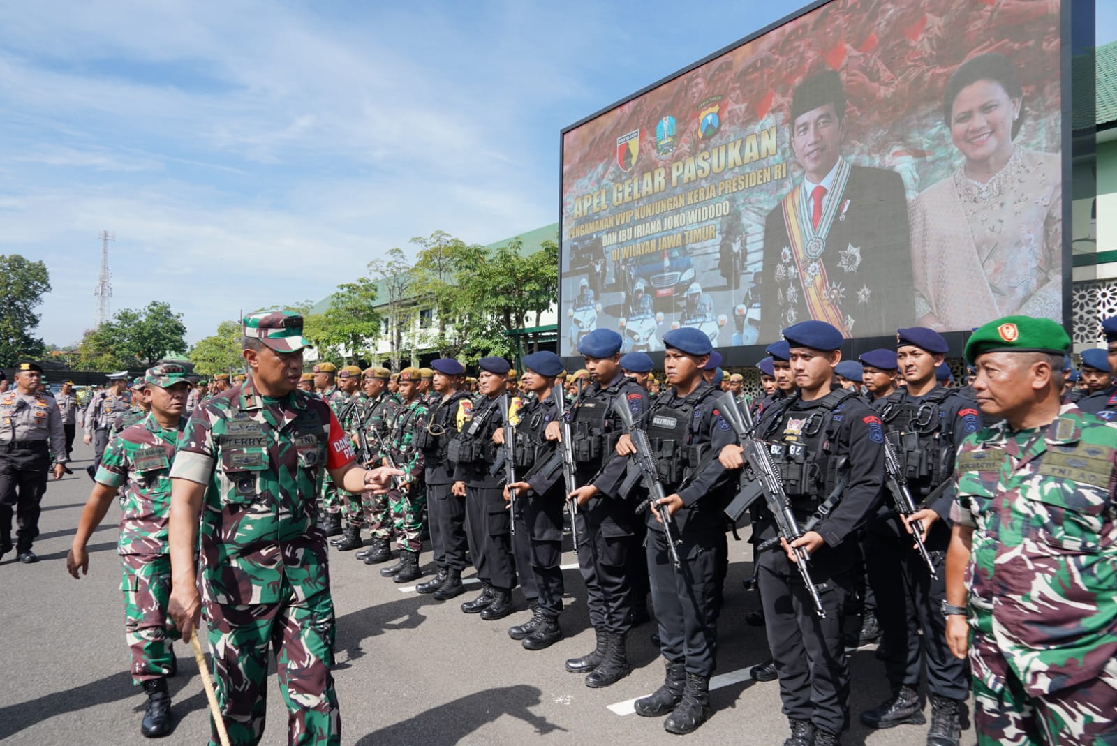 Danrem 084/BJ Pimpin Apel Gelar Pasukan Pengamanan VVIP RI 1