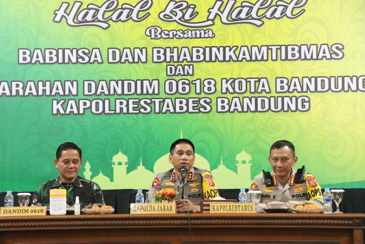 Kapolda Jabar Halal Bi Halal Bersama Babinsa Kodimtabes 0618 Kota Bandung Dan Bhabinkamtibmas Polrestabes Bandung
