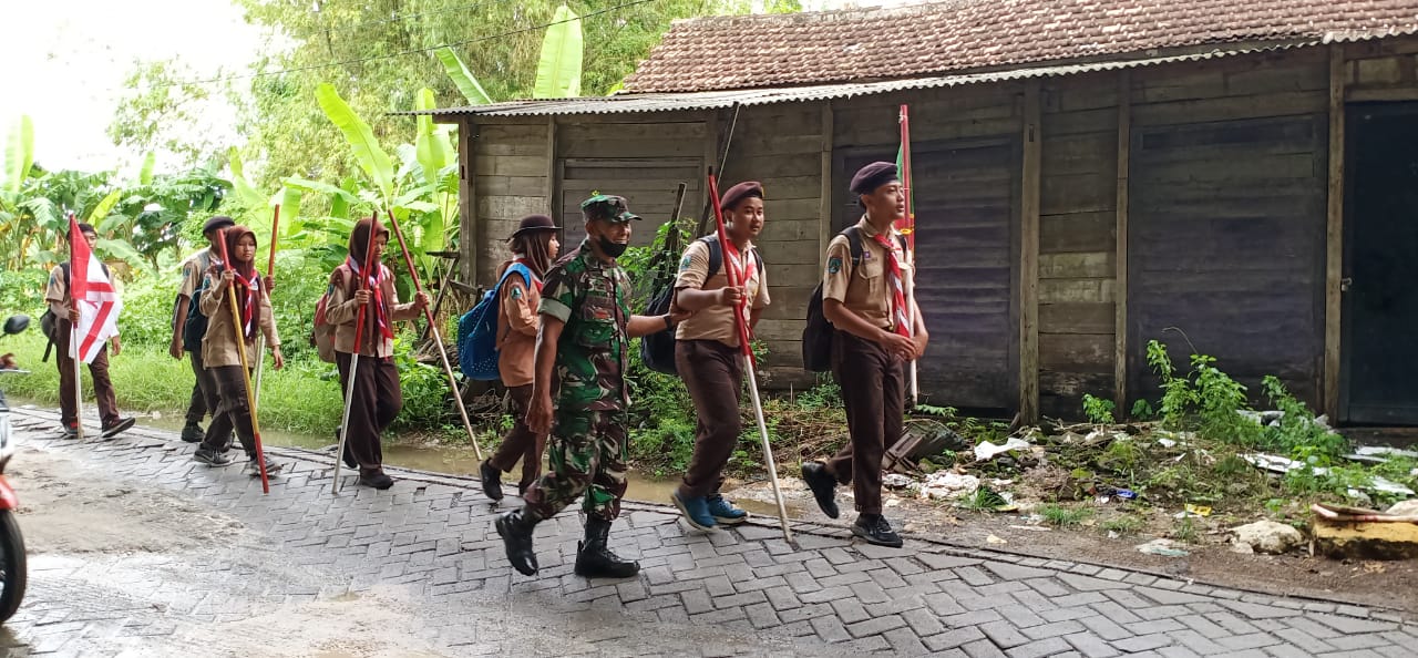Pembinaan Pramuka Saka Wira Kartika Koramil 0817/10 Benjeng