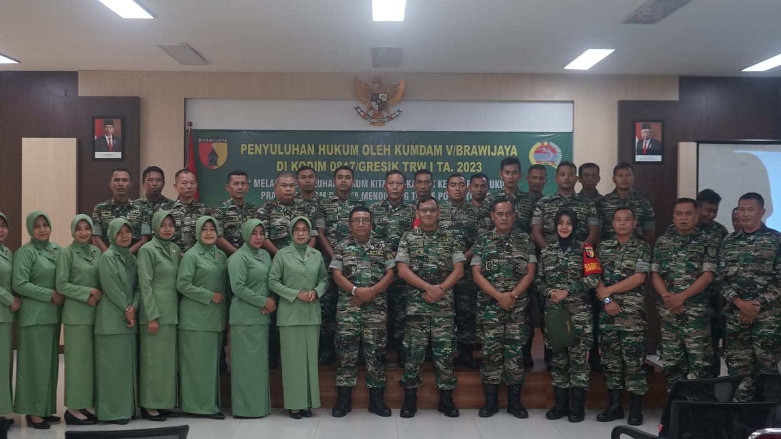 Penyuluhan Hukum TW-II TA. 2023 Kumdam V/Brawijaya di Makodim 0817/Gresik, Tingkatkan Kesadaran Prajurit terhadap Hukum TNI AD