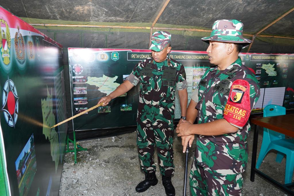 Komandan Korem 084/Bhaskara Jaya Meninjau Pelaksanaan TMMD ke-116 Kodim 0827/Sumenep