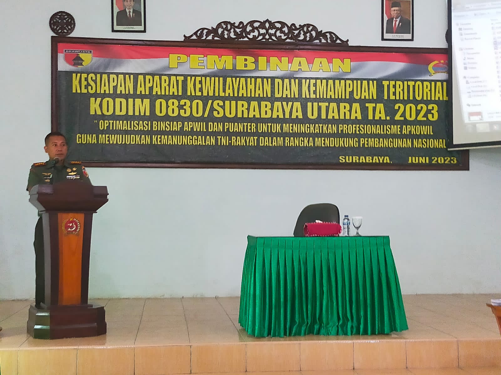 Kodim 0830/Surabaya Utara Gelar Binsiap Apwil dan Puanter TA. 2023