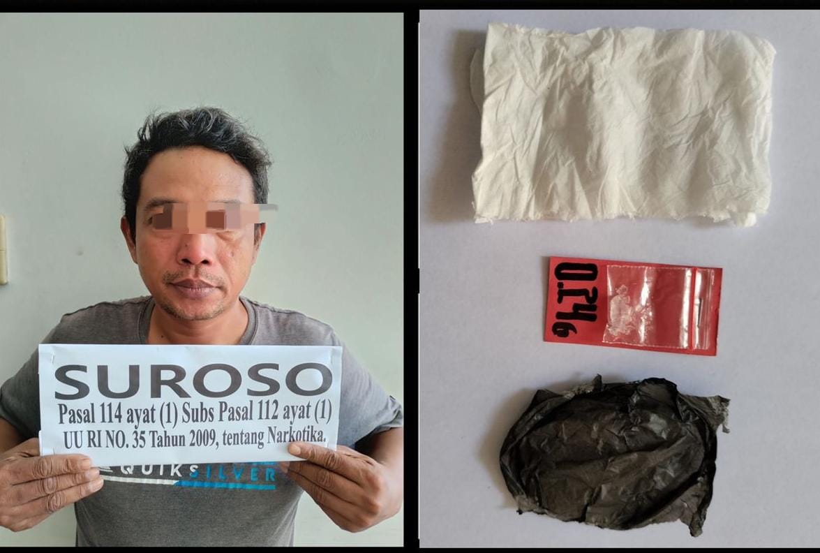 Satrnarkoba Polres Gresik tangkap Warga Cerme Kedapatan Menyimpan Sabu