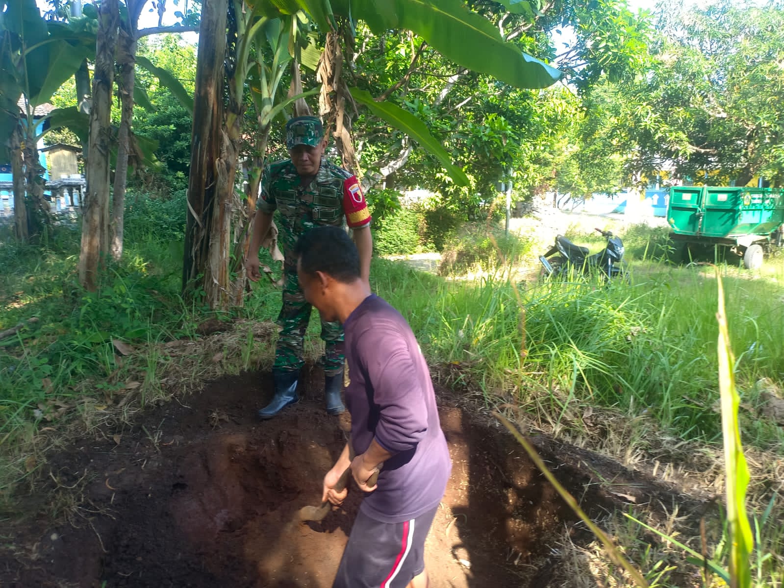 Babinsa Berikan Resensi Pembuatan Sumur Warga Binaan