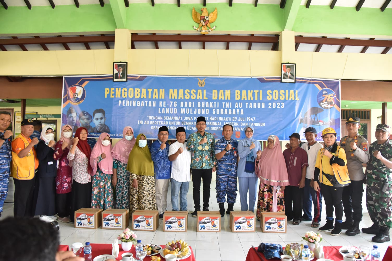 Bupati Sidoarjo Ucapkan Terimakasih Kepada TNI AU Atas Perhatian Warga Kecamatan Wonoayu