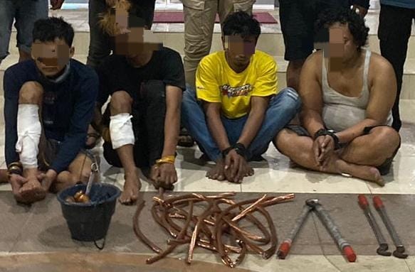 Satreskrim Polres Gresik Ringkus Komplotan Maling Pencuri Kabel PLN