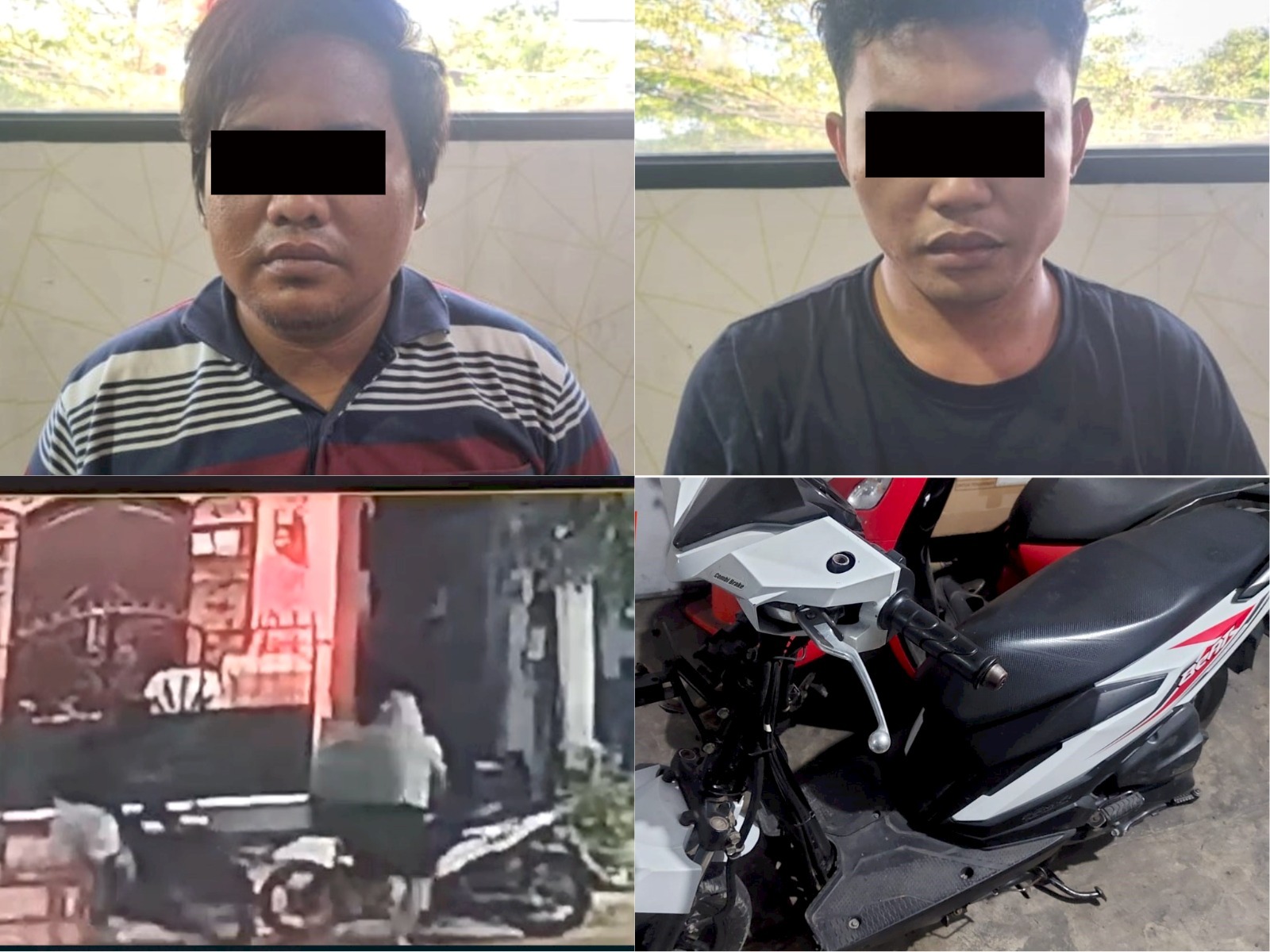 Terekam CCTV Pelaku Curanmor yang Beraksi di 11 TKP Berhasil Dimankan Polres Tanjung Perak