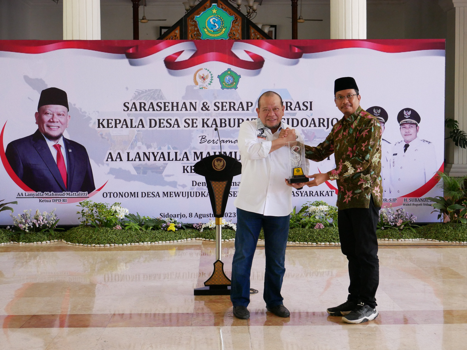 La Nyalla dan Gus Muhdlor, Sarasehan Kades se Sidoarjo Bahas Otonomi Desa