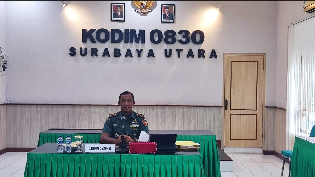 Dandim 0830/Surabaya Utara Ikuti Seminar Nasional TNI AD Ke-VII Tahun 2023 Secara Virtual