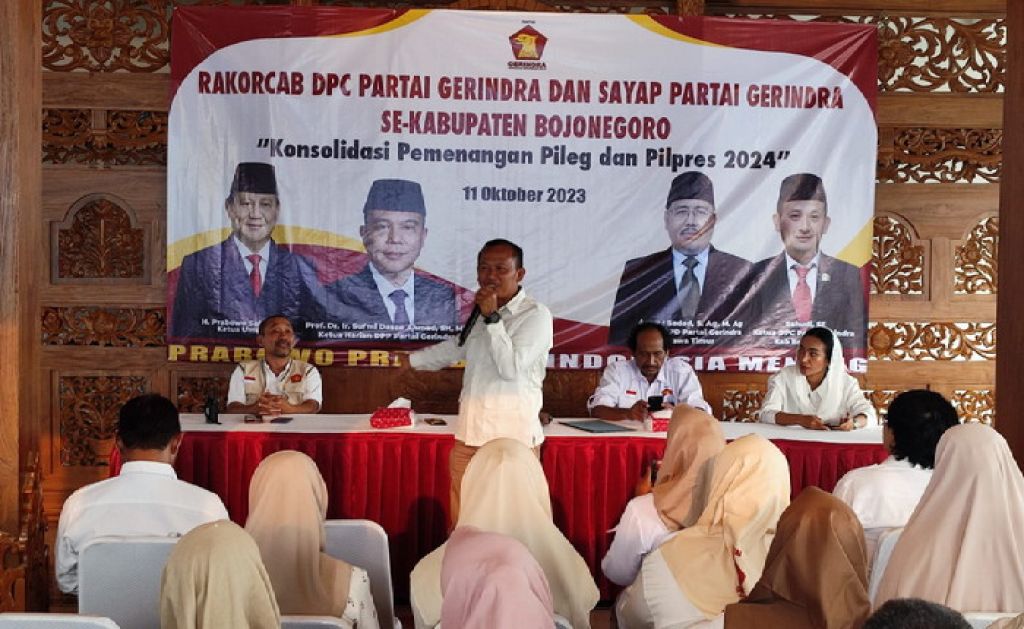 Gelar Rakorcab, Gerindra Bojonegoro Usul Gibran Jadi Cawapres Prabowo