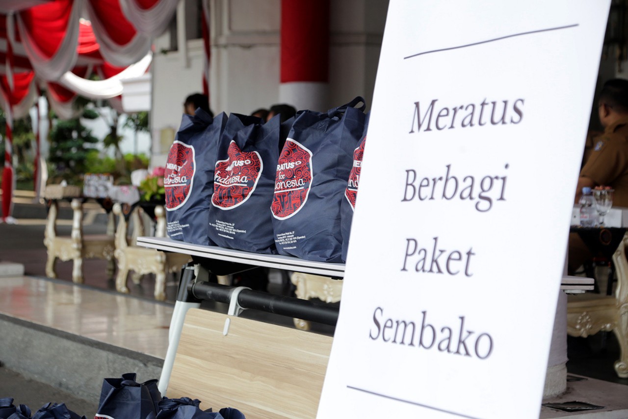 500 Paket Sembako dari Meratus, Pemkot Surabaya Siap Salurkan Penerima Bantuan Ke Warga