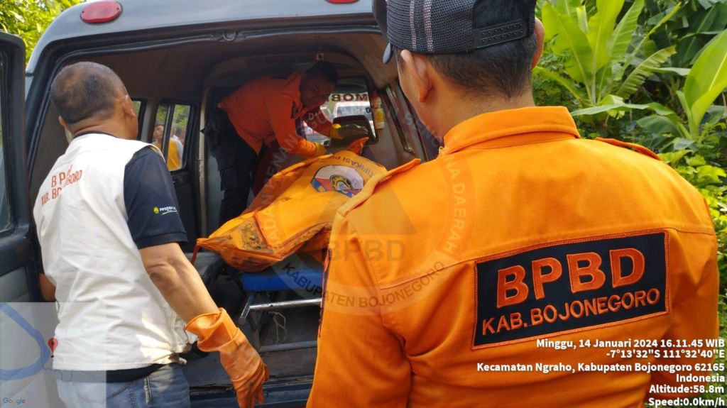 Mayat Tanpa Identitas Ditemukan Mengapung di Bengawan Solo Bojonegoro