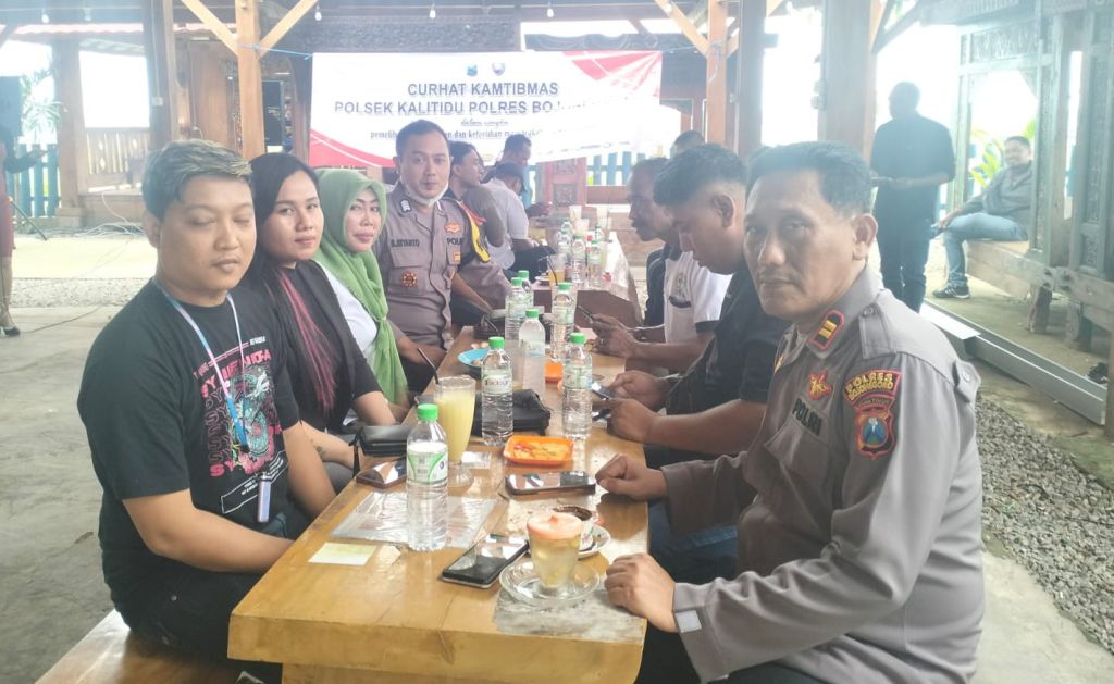 Curhat Kantibmas, Kapolsek Kalitidu AKP Saefudinuri Ngopi Bareng Media