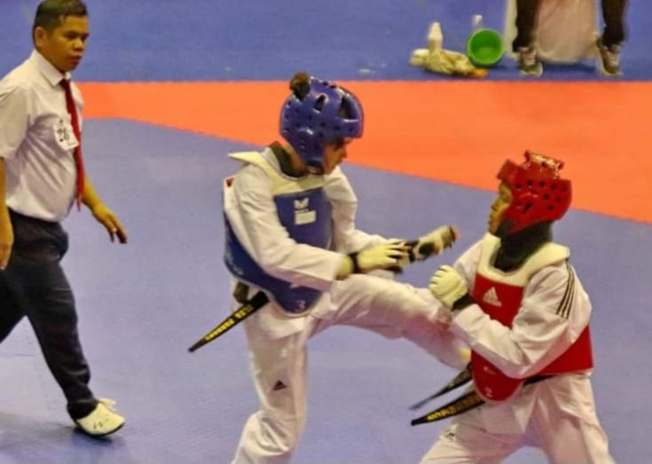 Buah Manis Serda Erza Sabet Emas, Kejurnas Taekwondo Kapolri Cup 2024