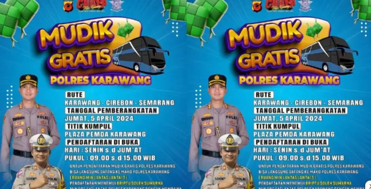 Polres Karawang Siapkan Program Mudik Gratis Tujuan Cirebon dan Semarang