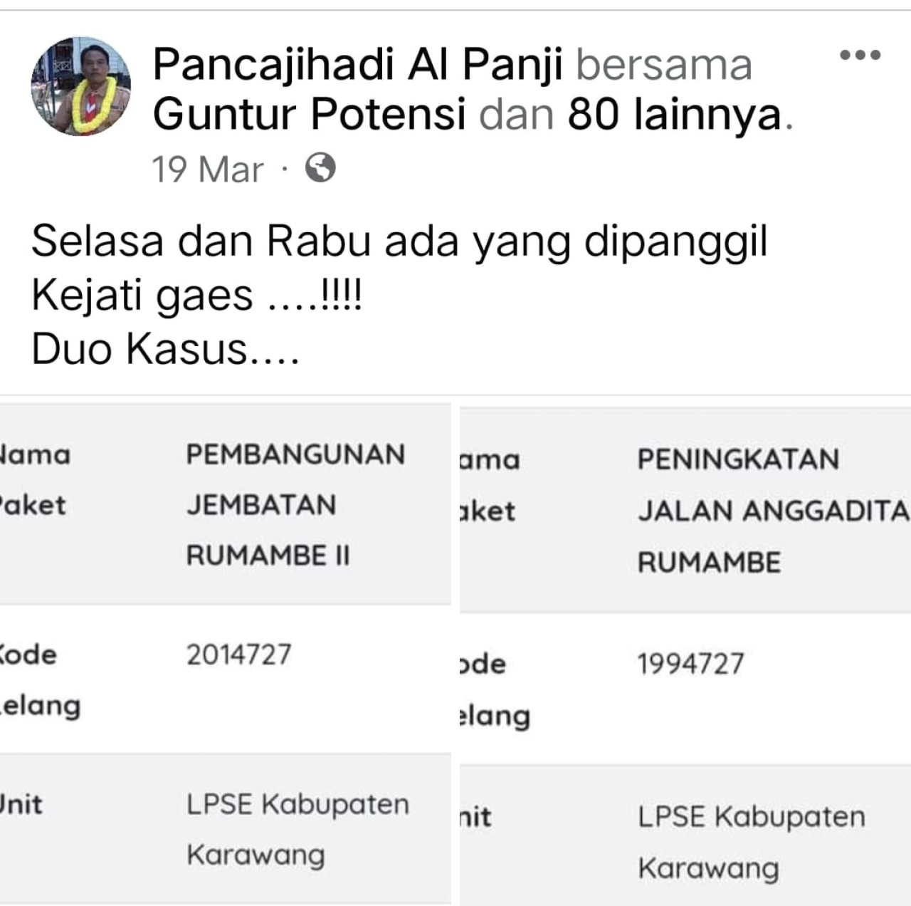 Mantan Pejabat PUPR Karawang Akan Diperiksa Kejaksaan Tinggi Jawa Barat