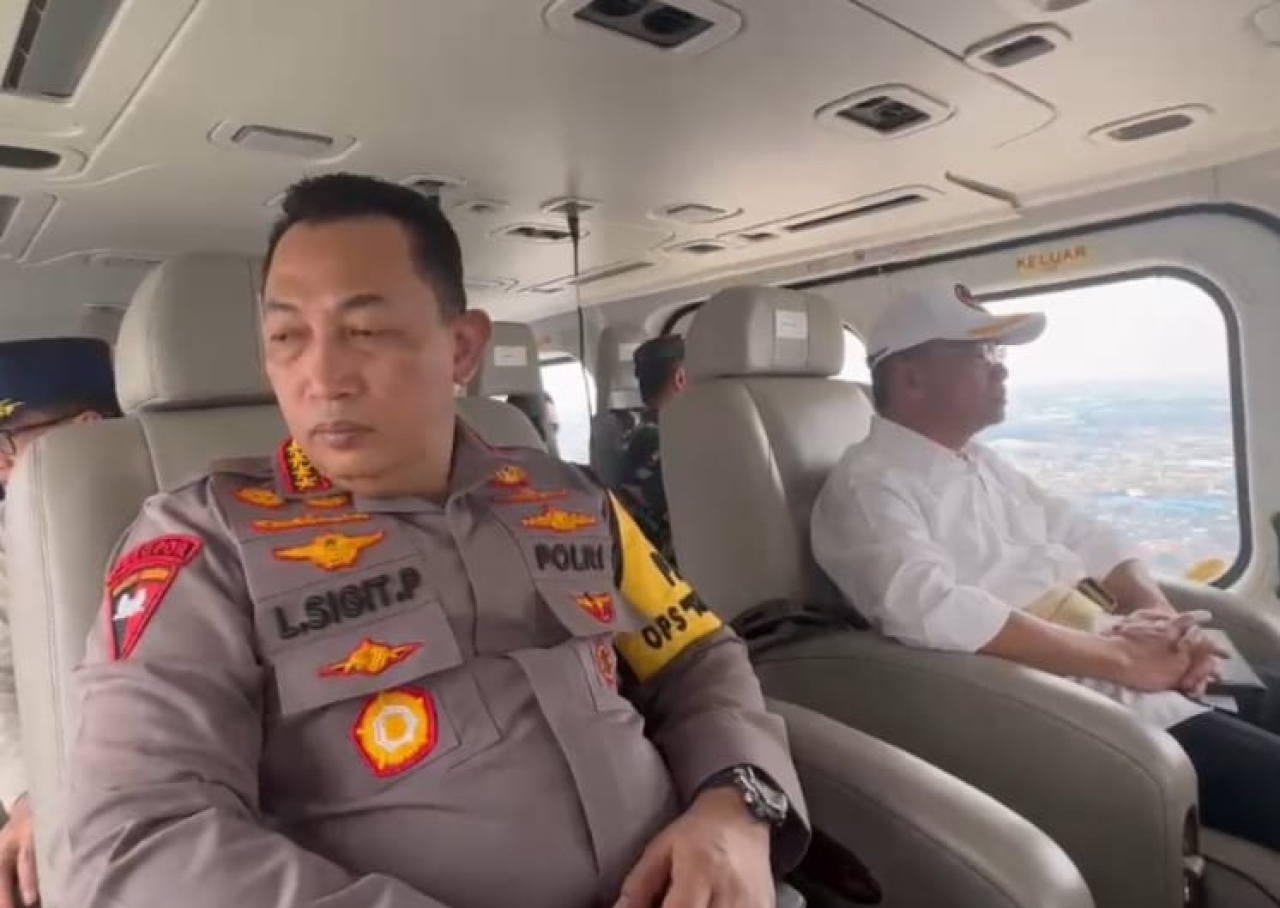 Pastikan Keamanan Arus Balik Lebaran, Kapolri Patroli Udara Jalur Tol