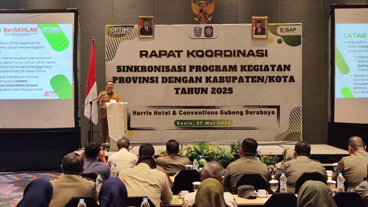 Satpol PP Provinsi Jawa Timur bersinergi dalam Penyusunan Program Kegiatan Tahun 2025.