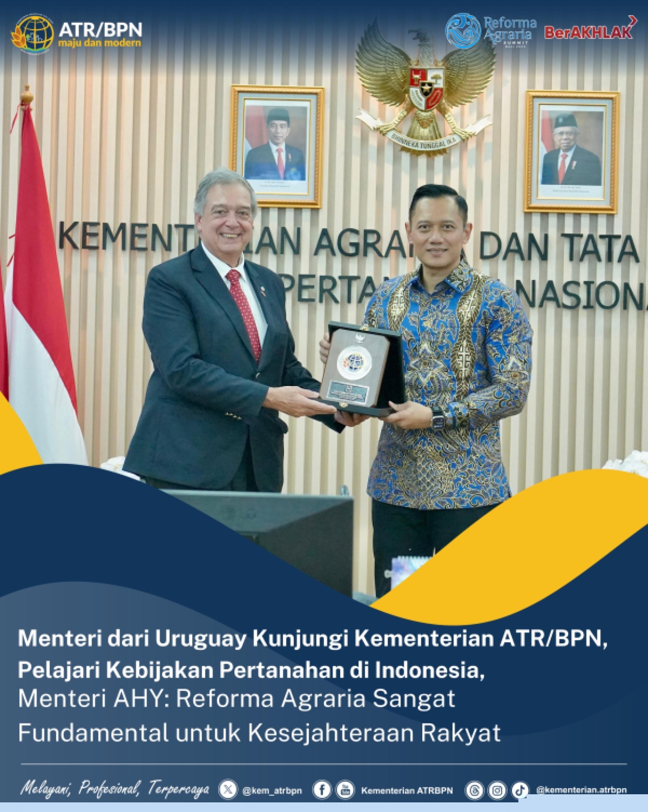 Menteri Agraria dan Tata Ruang/Kepala Badan Pertanahan Nasional (ATR/BPN), Agus Harimurti Yudhoyono (AHY) Foto: Dok istimewa