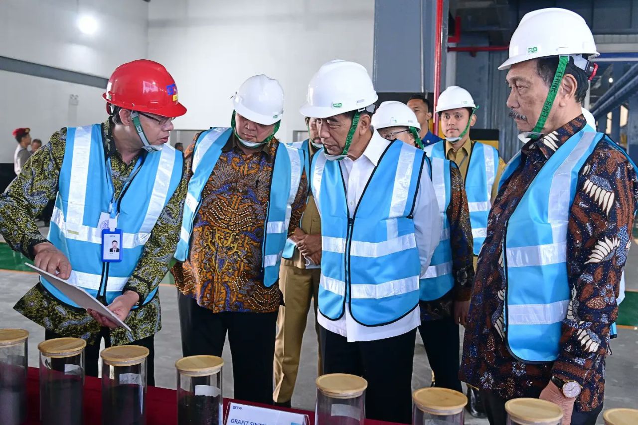 Kunjungan Presiden dan Peresmian Pabrik Bahan Anoda Baterai Litium PT Indonesia BTR New Energy Material