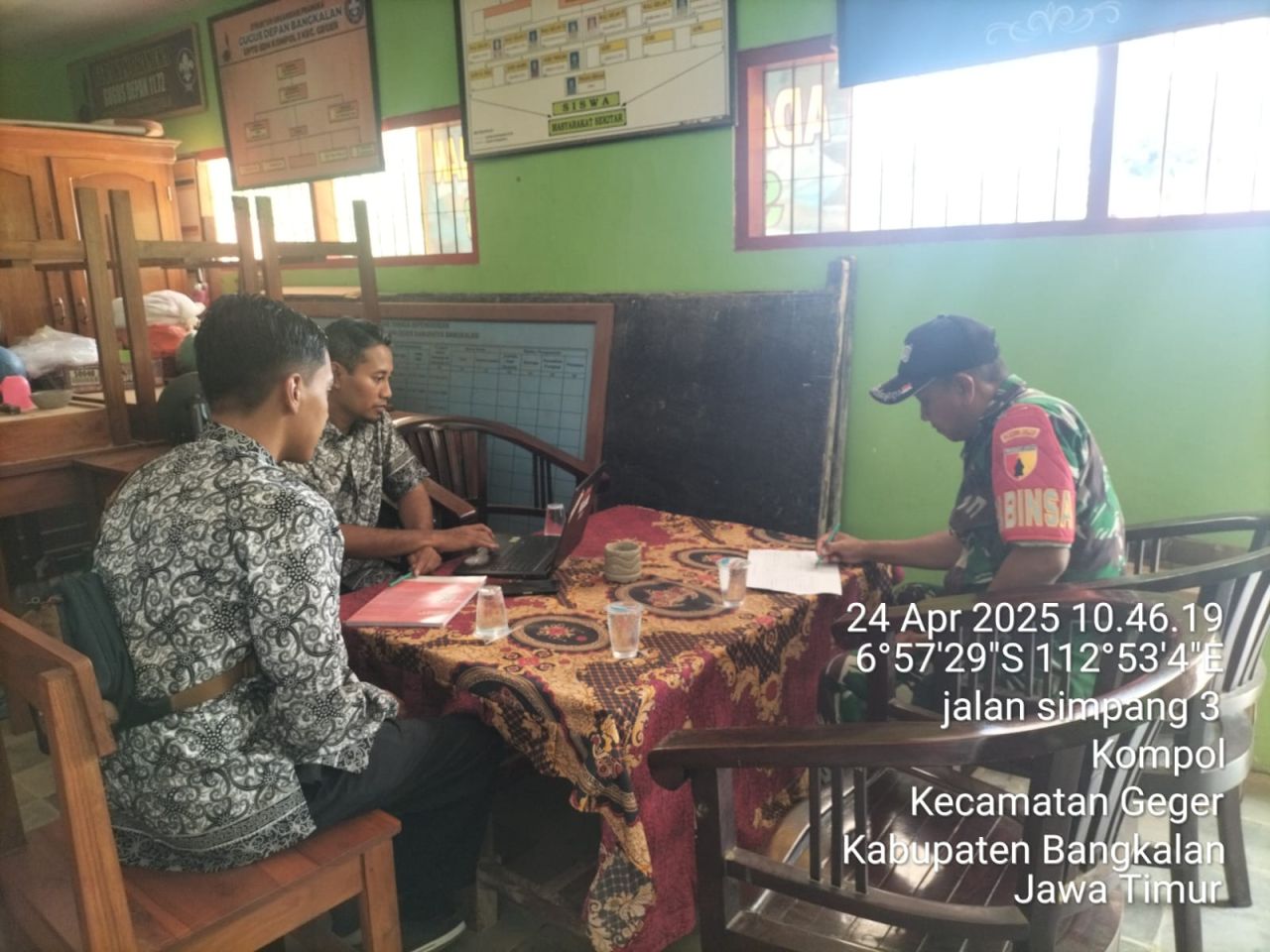 Babinsa geger lakukan pendataan siswa calon penerima MBG